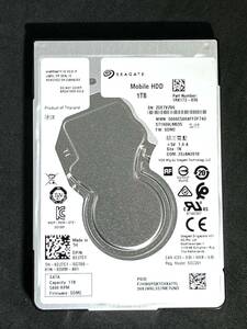 【送料無料】 ★ 1TB ★　Seagate　/　ST1000LM035　【使用時間：５ｈ】　新品同様　2.5インチ 内蔵HDD　7mm厚/5400rpm/128MB/SATA　