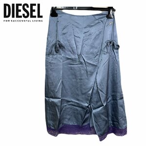 正規品/サンプル品/Sサイズ■訳ありアウトレット品■定価35,200円■DIESEL ディーゼル レディース メタルDロゴ 巻きスカート P168