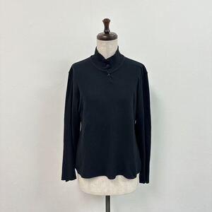 ISSEY MIYAKE Heart HAATイッセイ ミヤケ ハート アンゴラ ポリエステル コットン ニット 長袖 日本製 BLACK ブラック サイズ 2 611