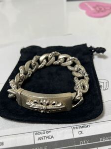 香港クロムハーツ購入　CHROME HEARTS ファンシーフローラルクロスIDブレスレット13リンク