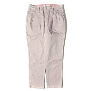 NONNATIVE ノンネイティブ ストレッチ 2タック アンクルカット パンツ CLERK ANKLE CUT TROUSERS RELAX FIT C/P TWILL ピンク CORAL 2