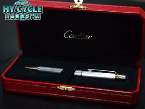 Cartier カルティエ トリニティ シルバーカラー ボールペン 回転式 筆記用具 ballpoint pen インクなし