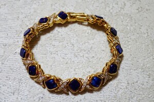 225 NINA RICCI/ニナリッチ 海外製 ブランド ゴールドカラー ブレスレット ヴィンテージ アクセサリー アンティーク 装飾品