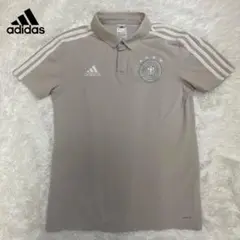 adidas サッカー ドイツ代表 ポロシャツ グレー Lサイズ