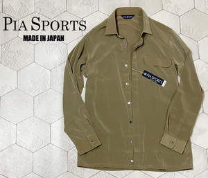 新品 80s ヴィンテージ 日本製 ライカ社 ピアスポーツ【PIA SPORTS】長袖ポリシャツ M