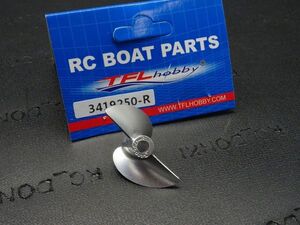 TFL製 品番3419250-R　逆プロペラCNC アルミ2枚ペラ スクリュー　Shaft bore=4.0mm Dia=34mm Pitch=1.9