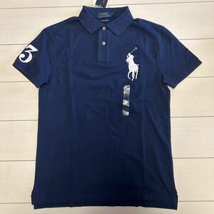 ラルフローレン ビッグポニー RALPH LAUREN ポロシャツ 半袖 紺ネイビー　S（M-L）