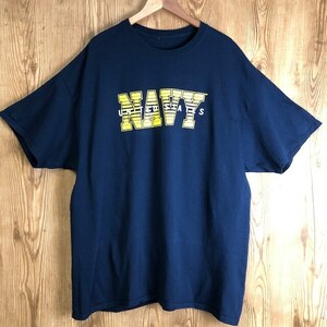 ビッグサイズ サイズXXL相当 VINTAGE US NAVY プリントTシャツ オーバーサイズ 米軍 海軍 ミリタリー 古着 e24051023