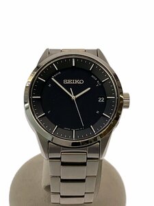 SEIKO◆ソーラー腕時計/アナログ/ステンレス/BLK/SLV/7B24-0BP0