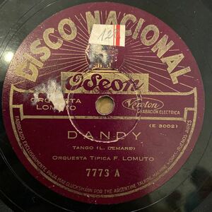 SP盤 ORQUESTA TIPICA FRANCISCO LOMUTO / Dandy / Pim Pam Pum / 7773 / アルゼンチン盤 / 5点以上で送料無料