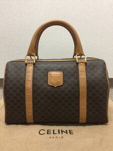 美品！希少！格安！CELINE セリーヌ オールドセリーヌ マカダム柄 PVCレザー ハンドバッグ ミニボストン