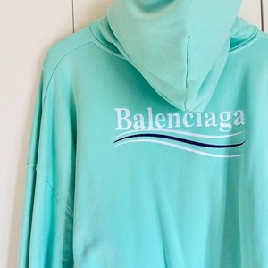 BALENCIAGA　バレンシアガ　ロゴ 　パーカー フーディー ライトグリーン