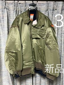 新品 22AW kolor カラー MA-1 中綿ボンバージャケット ブルゾン ジャケット 再構築 カーキ 22WCM-G09111