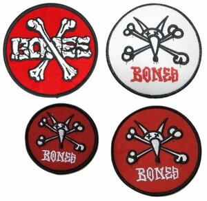 JB即決 POWELL PERALTA パウエル BONES ボーンズ PATCH　ワッペン パッチ　4枚セット SET　4PCS 新品 クロスボーン　ラットボーンUSA 90