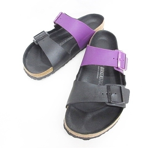 ビルケンシュトック BIRKENSTOCK サンダル コンフォートサンダル アリゾナ スプリット バイカラー パープル ブラック 紫 黒 43 メンズ