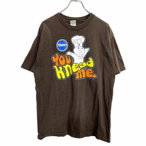 ALSTYLE 半袖 プリント Tシャツ Lサイズ アルスタイル キャラクター ブラウン コットン メキシコ製 古着卸 アメリカ仕入 t2407-4154