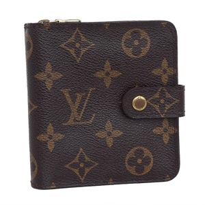 ルイヴィトン コンパクトジップ 二つ折り財布 M61667 モノグラム LOUIS VUITTON