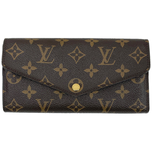 ルイ・ヴィトン Louis Vuitton ポルトフォイユ サラ 札入れ 小銭入れ 二つ折り 長財布 モノグラム ブラウン M60531 レディース 【中古】