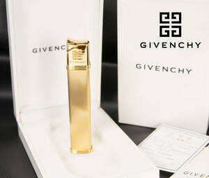 【保管品・未使用】 GIVENCHY ジバンシー 3500 電子ライター ガスライター ゴールド 喫煙グッズ ライター 保証書・取扱説明書付