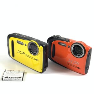 FUJIFILM 富士フイルム FinePix XP120 / XP70 コンパクトデジタルカメラ まとめ売り 2台セット バッテリー×1(XP120)付き●動作品