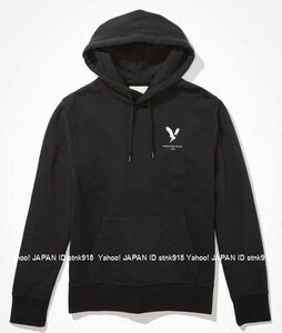 〓残りわずかです!! アメリカンイーグル/US XL/AE Fleece Graphic パーカ/Black