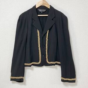 AD1989 COMME des GARCONS NOIR チェーン 装飾 ニット ジャケット ブラック コムデギャルソンノワール ボレロ 80s VINTAGE archive 4040404