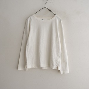 マーガレットハウエル MHL. MARGARET HOWELL MHL. *ラウンドカラーコットンカットソー*2ロンTシャツオフ白(1-2412-55)【13L42】