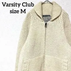 VARSITY CLUB 【M】 ニットカーディガン フルジップ 綿 ゆるだぼ