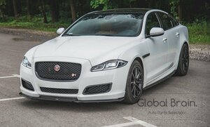 ジャガー XJ XJR 後期 X351フロント バンパー リップ スポイラー / アンダー スプリッター エプロン バンパー ディフューザー フラップ