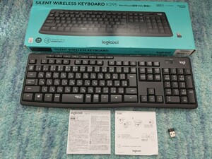 0611u2517　ロジクール ワイヤレスキーボード 静音 耐水 キーボード 無線 Unifying K295 グラファイト