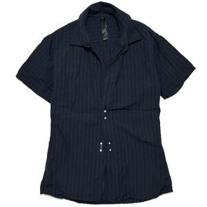 定価3.3万 wjk cotton linen half sleeve hook shirt XL 紺 リネンハーフスリーブホックシャツ ジュンハシモト akm 1piu