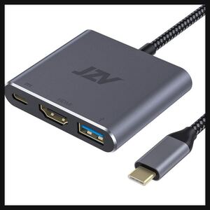 【開封のみ】JZV★USB C to HDMIアダプター JZVデジタルAVマルチポートアダプター USB 3.1 Type Cアダプターハブ HDMI-4K HDMI出力 USB 3.0