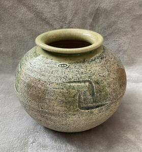 ◎ 信楽焼 壺 古美術 信楽 美術品 壷 花瓶 花びん 花器 花入 花生 丸型 丸形 インテリア 置物 オブジェ 開運 縁起物 飾り物 招福 骨董 ☆