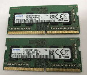 SAMSUNG PC4-2666V 8GB 4GB 2枚組 8GB DDR4 ノートパソコン用メモリ PC4-21300 4GB 2枚セット 260ピン 4GB 2枚 DDR4 LAPTOP RAM