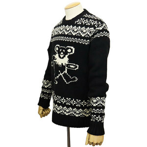 Schott (ショット) 2240012 47308 クルーネック セーター with GRATEFUL DEAD DANCING BEAR グレイトフルデッド ダンシングベアー 09(10)BL