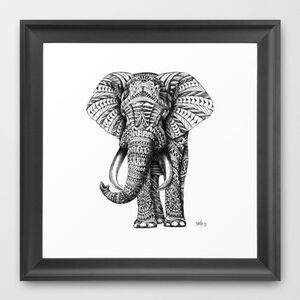 インテイリア　壁　絵　絵画　ぞう　ゾウ　象　エレファント　Society6　ソサエティシックス