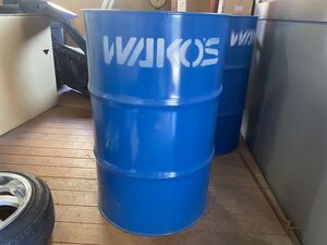 ワコーズ ドラム缶 WAKO’S 引き取り歓迎です バーベキューに 加工用に 200L