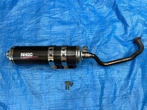 美品！NHRCカーボンレーシングマフラー☆マジェスティ125取り付けネジステー欠品無し!検ヨシムラ.ウィルズウィン.BEAMS.コマジェ.マフラー