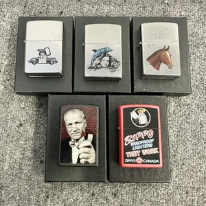 H034-NG8-166 ▲ Zippo ジッポー オイルライター 5点セット ジョージ G ブレイズデル 馬 車 他 喫煙具 5点火花あり