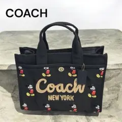 【人気商品】COACH ミッキーマウス トートバッグ ブラック　コラボ商品