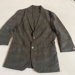 セール 即決1円 COMME CA ISM コムサ コムサイズム スーツ　メンズSサイズ ビジネス　夏服　カーキ迷彩