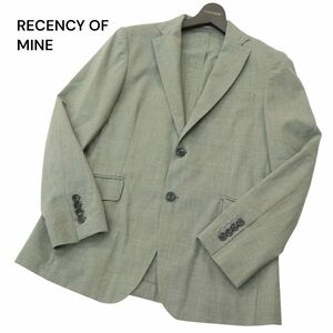 美品★ RECENCY OF MINE アバハウス 春夏 絹 シルク混★ テーラード ジャケット Sz.44　メンズ グレー　A4T08395_7#M