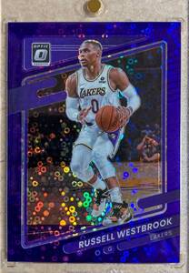 95枚限定 2021-22 Panini Donruss Optic Purple Fast Break Prizm ラッセル・ウェストブルック