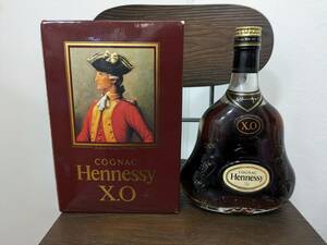 未開栓 Hennessy ヘネシー COGNAC X.O クリアボトル 金キャップ 40% 750ml ブランデー