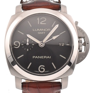 パネライ PANERAI PAM00320 ルミノール 1950 3デイズ GMT 自動巻き メンズ 良品 箱付き Q#132607