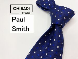 【超美品】PaulSmith　ポールスミス　ドット柄 ネクタイ 3本以上 送料無料 メンズ ネイビー　1205154