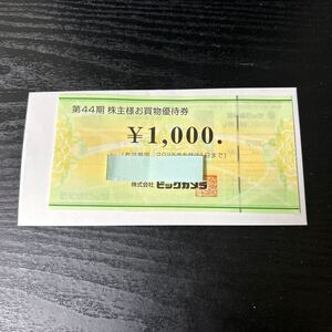 ビックカメラ株主優待券　1,000円分