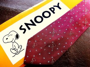 ★並品★4K00268【ピーナッツ】SNOOPY 「スヌーピー アルファベット 柄」ネクタイ