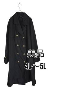 F25　美品　【4L～5L】　ブラック　シャツ　コート　ロングコート　大きいサイズ　ゆうパプラス410円