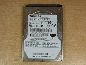 △B/899●東芝 TOSHIBA☆2.5インチHDD(ハードディスク)☆320GB SATA300 7200rpm☆MK3261GSYN☆中古品